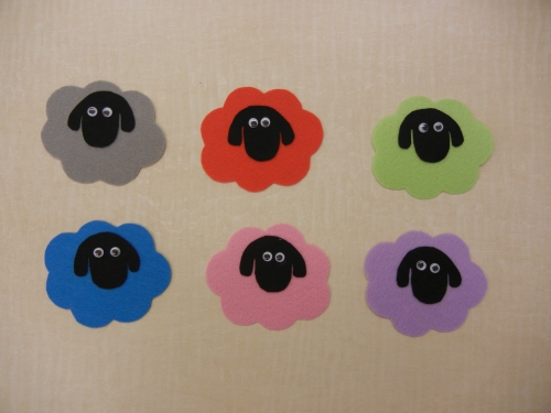 6 Colorful Sheep